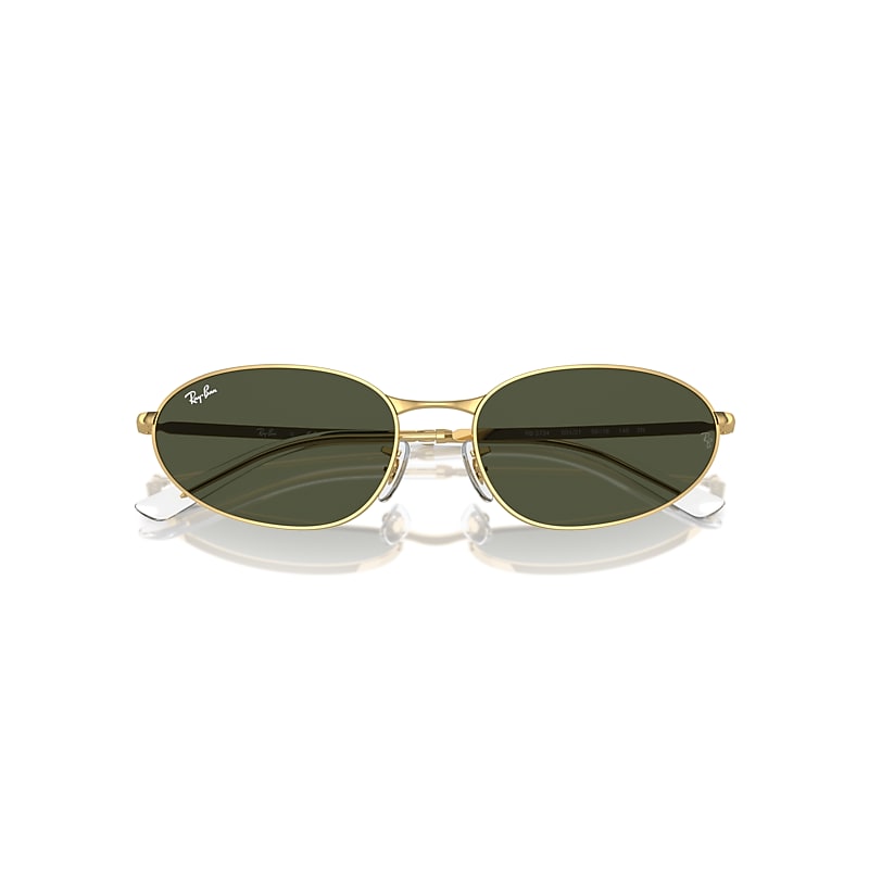 Ray-Ban Rb3734 Sunglasses Arista Gold Frame Green Lenses 59-18