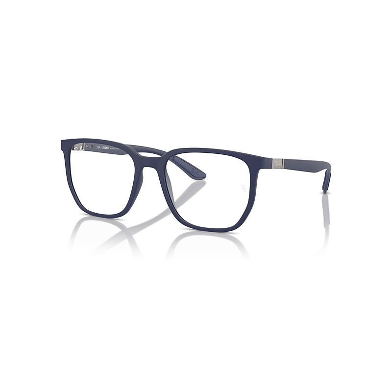Ray-Ban Eyeglasses  Rb7235 Optics - Sand Blue Frame Clear Lenses Polarized 55-19, RX7235