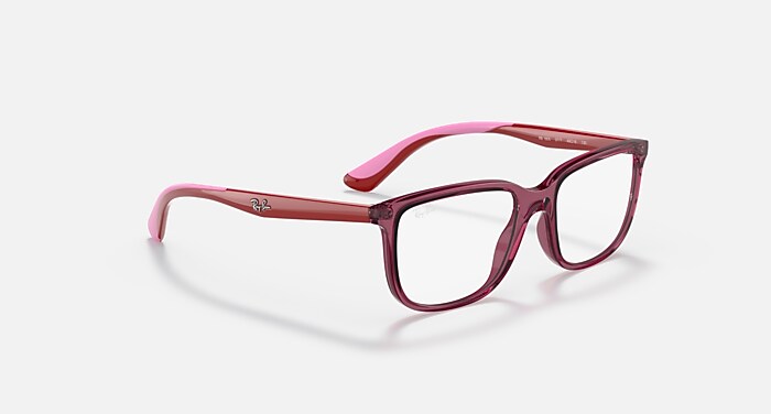 RB1605 OPTICS KIDS Polarized Eyeglasses with Transparent Pink and