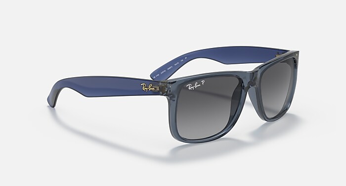 JUSTIN CLASSIC Sunglasses in Transparent Blue and Grey Polarized