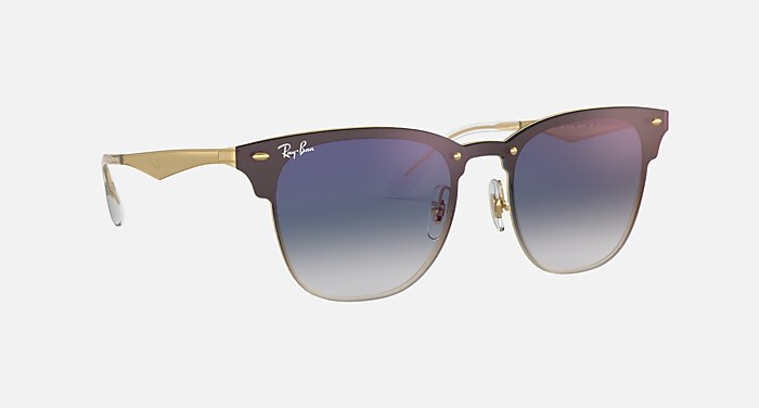 BLAZE CLUBMASTER Sunglasses in Gold and Blue (0-147) - RB3576N