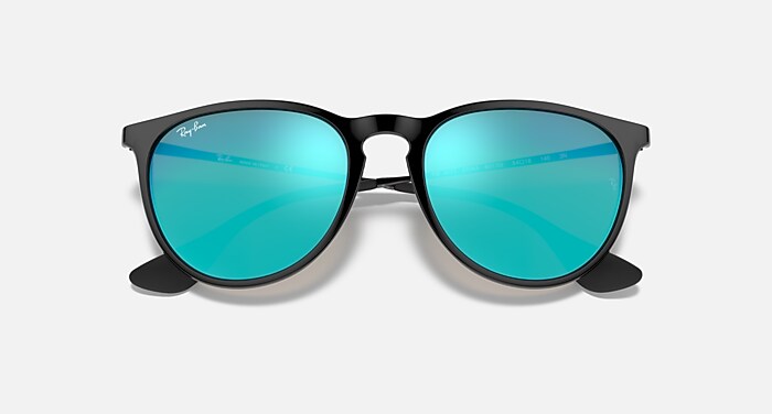ERIKA COLOR MIX Sunglasses in Black and Blue Mirror (54-18