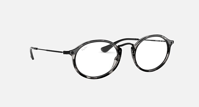 RB2547VF Polarized Eyeglasses with Grey Havana and Clear (53-21