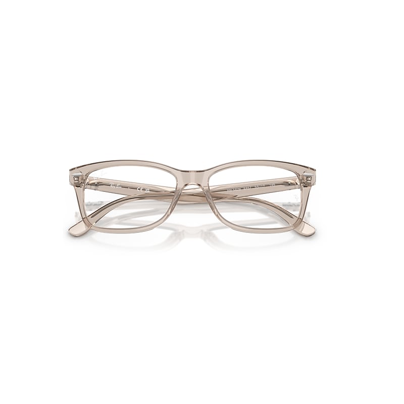 Ray-Ban Rb5428 Optics Eyeglasses Transparent Taupe Frame Clear Lenses Polarized 53-17