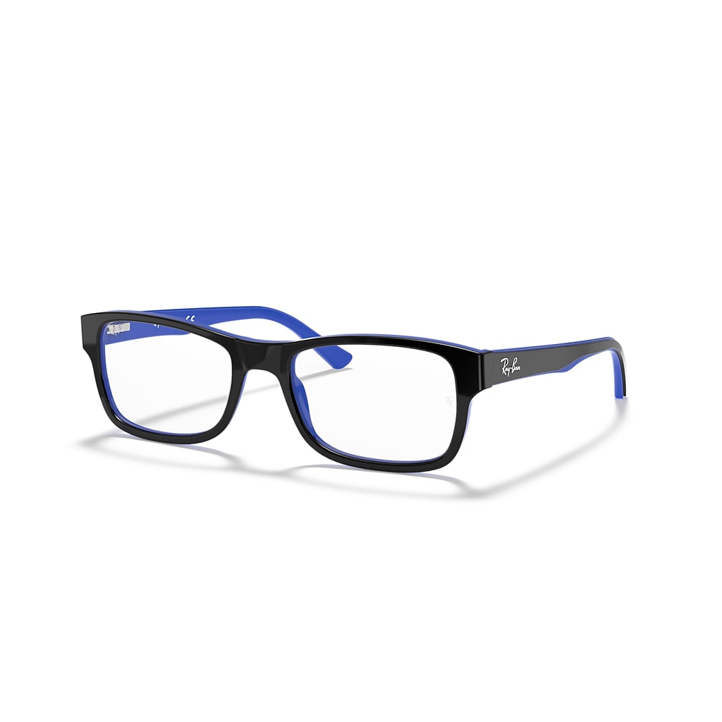 Ray-Ban RB5268 Eyeglass Frames Black Blue Rectangle Optical w/ Case Unisex Ray-Ban Unisex Size 52 Square RB5268 Optics Prescription  main image 4