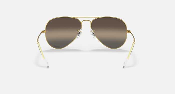 AVIATOR POLARIZED+ LENSES Polarizada Óculos de Sol em Ouro e
