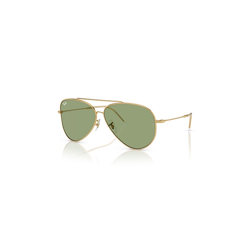 Ray-Ban Sunglasses  Aviator Reverse - Arista Gold Frame Green Lenses 59-11, RBR0101S