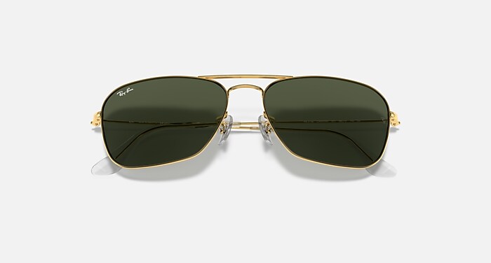 CARAVAN Sunglasses in Arista Gold and G-15 Green - RB3136 | Ray