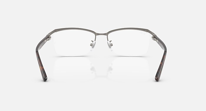 RB8779D TITANIUM OPTICS メガネ ブラッシュドガンメタル と クリア