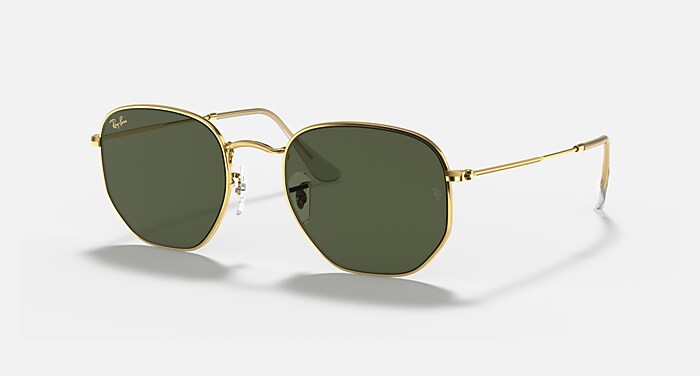 HEXAGONAL Sunglasses in Gold and G-15 Green - RB3548 | Ray  display picture 1