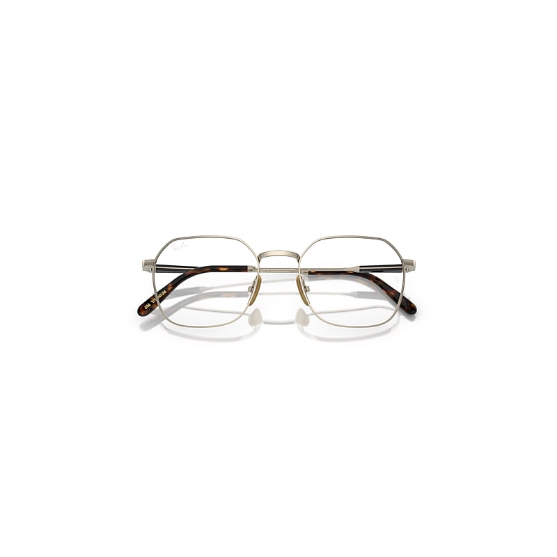 Ray-Ban Jim Titanium Optics Optical Arista Gold Frame Clear Lenses Polarized 53-20