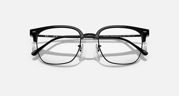 NEW CLUBMASTER OPTICS Eyeglasses with Black On Black and Clear (53