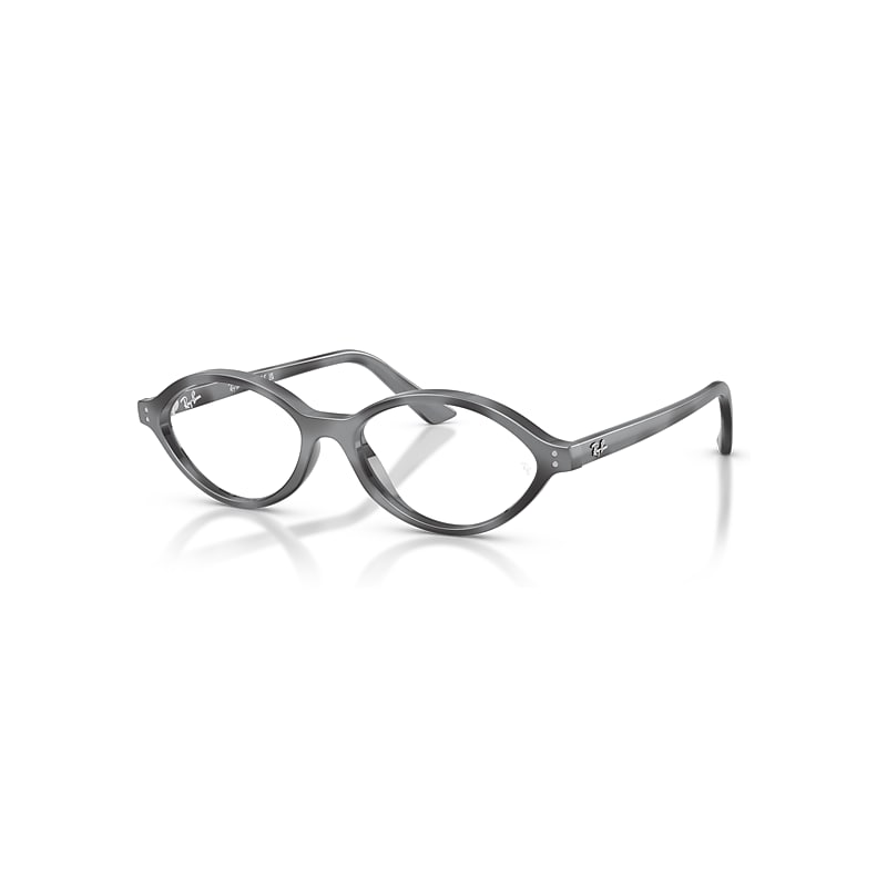 Ray-Ban Eyeglasses Unisex Romy Optics Bio-based - Dark Grey Havana Frame Clear Lenses Polarized 52-16
