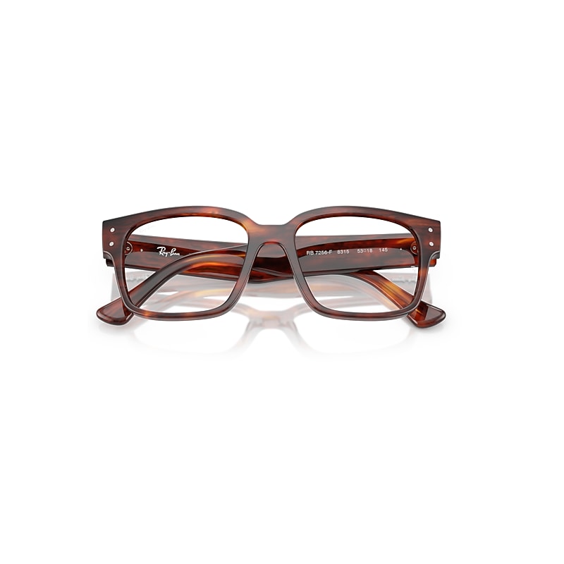 Ray-Ban Laurene Optics Bio-based Eyeglasses Striped Havana Frame Clear Lenses Polarized 50-18