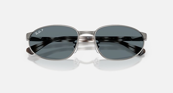 RB3777 Polarized Sunglasses in Gunmetal and Dark Blue Polarized