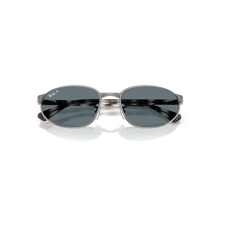 RB3777 Polarized Sunglasses in Gunmetal and Dark Blue Polarized