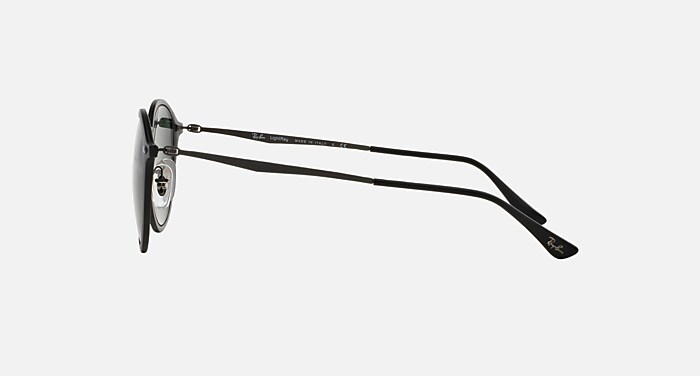 ROUND LIGHT RAY Sunglasses in Black and G-15 Green (49-20