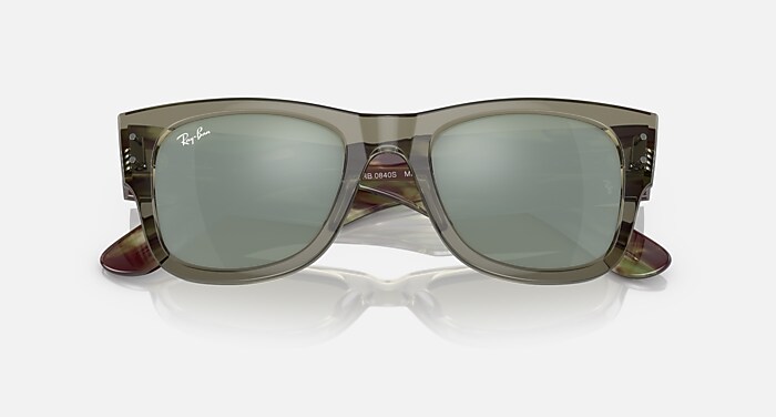 Ray-Ban Classic Wayfarer Sunglasses - Transparent Gray Frame, Green Lenses ORIGINAL WAYFARER CLASSIC Sunglasses in Grey On Transparent  main image 2