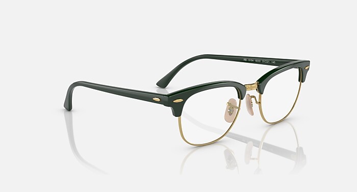 CLUBMASTER OPTICS メガネ ゴールド上にグリーン と クリア (49-21