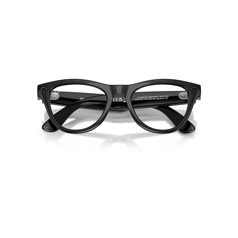 Ray-Ban Meta Skyler (Gen 2) Shiny Black Clear Lenses