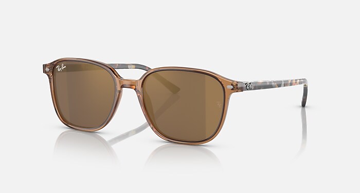 LEONARD Sunglasses in Transparent Brown and Light Brown (55-18