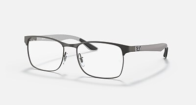 RB8416 OPTICS Polarized Eyeglasses with Black On Gunmetal and