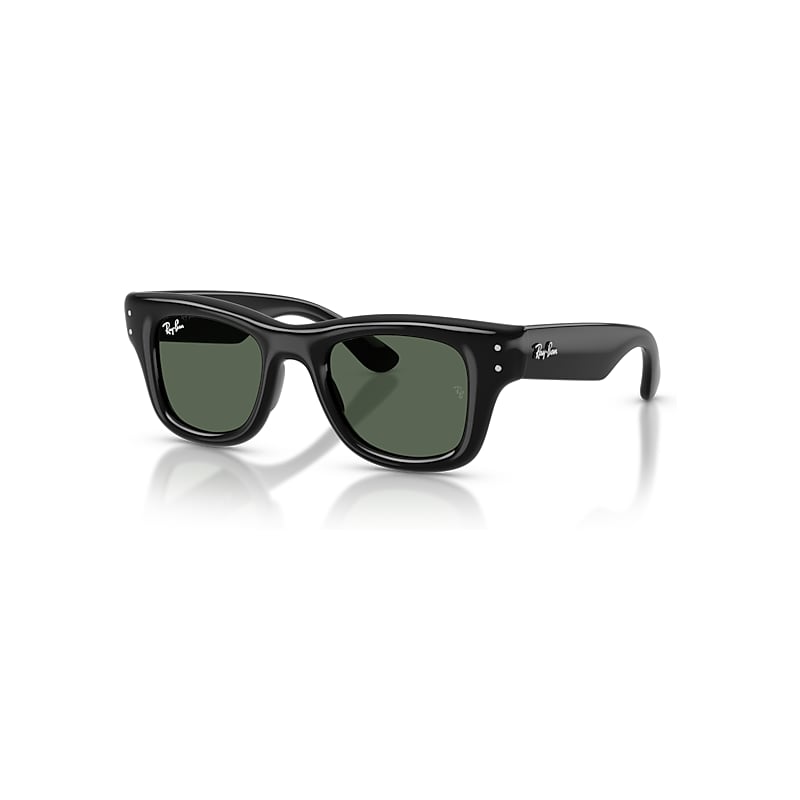 Ray-Ban Sunglasses Puffer Kids Bio-Based - Black Frame Green Lenses 42-19, RB9240S - Image 1