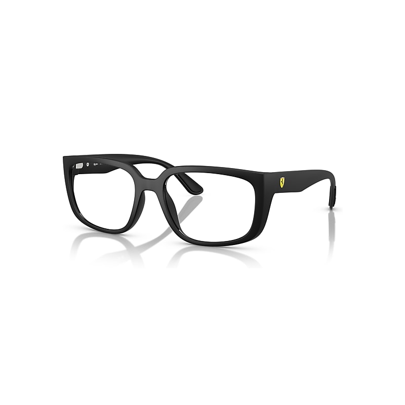 Ray-Ban Eyeglasses   Optics Scuderia Ferrari Collection - Matte Black Frame Clear Lenses Polarized 55-19, RB4443VM