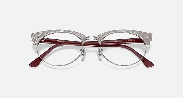 CLUBMASTER OVAL OPTICS Eyeglasses with Light Grey and Clear (52-19