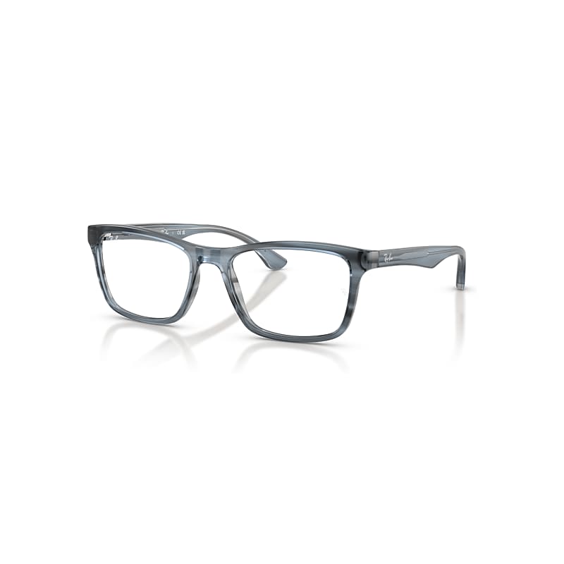 Ray-Ban Eyeglasses   Optics - Striped Blue Frame Clear Lenses Polarized 57-18, RB5279