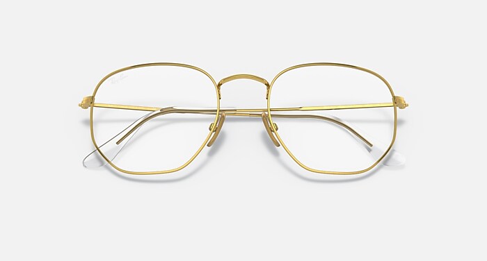 a*i様 Ray-Ban Titanium β サングラス HEXAGONAL TITANIUM OPTICS Eyeglasses with Gold Frame - RB8148V