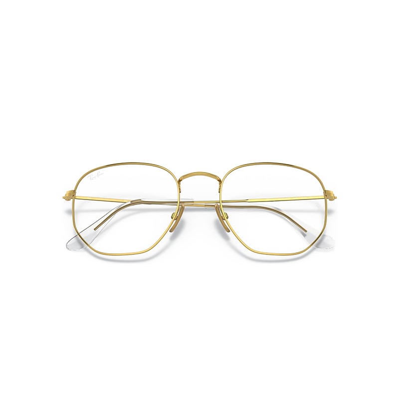 Ray-Ban Eyeglasses Gold Frame Lenses Polarized 51-21