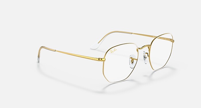 HEXAGONAL OPTICS Eyeglasses with White and Clear (56-21) - RB6448F