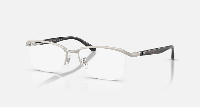 RB8779D TITANIUM OPTICS メガネ ブラッシュシルバー と クリア (55-16