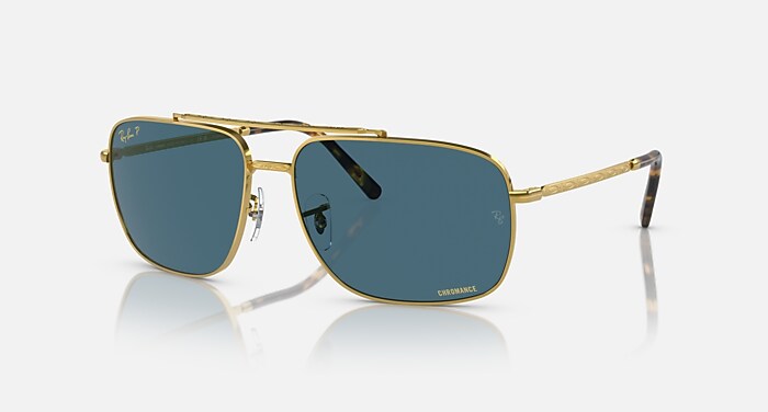 RB3796 POLARIZED+ LENSES Polarized Sunglasses in Gold and Blue