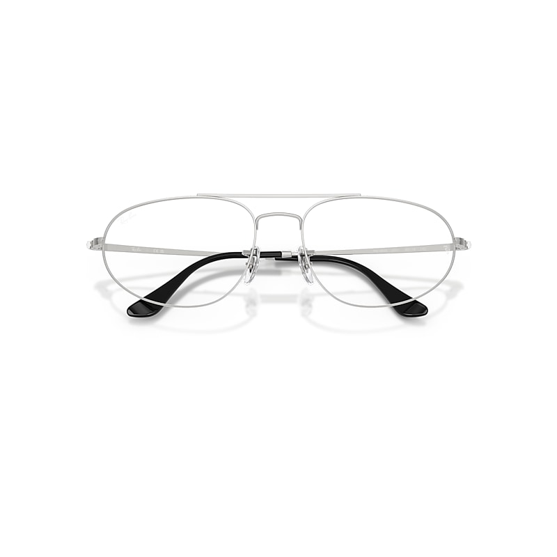 Ray-Ban Explorer Iv Optics Eyeglasses Silver Frame Clear Lenses Polarized 57-18