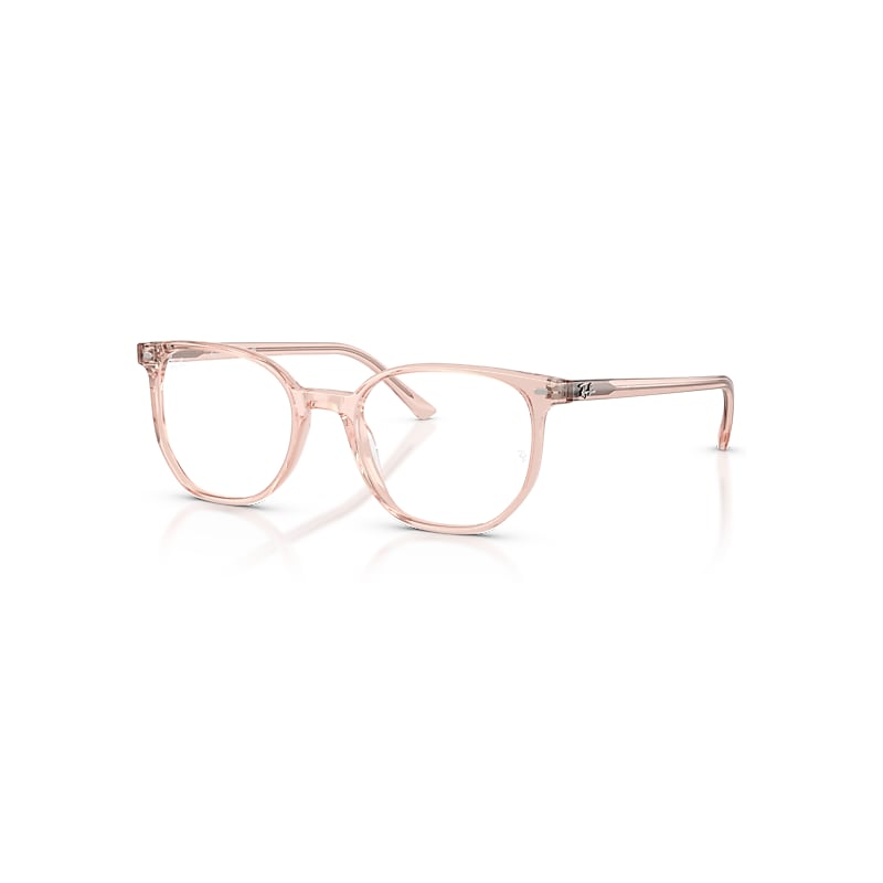 Ray-Ban Eyeglasses Unisex Elliot Optics - Transparent Pink Frame Transparent Lenses Polarized 52-19