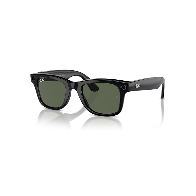 Ray-Ban Meta Black Frame Green Lenses Ai Glasses, RW4006