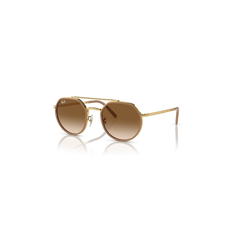 Ray-Ban Sunglasses   - Arista Gold Frame Brown Lenses 53-22, RB3765
