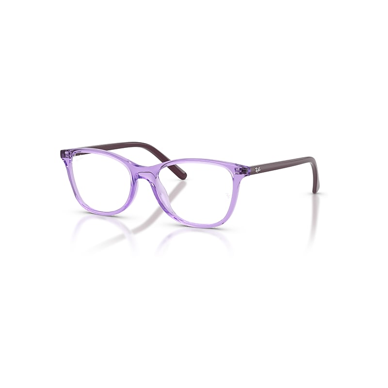 Ray-Ban Eyeglasses Unisex Rb1907 Optics Kids Bio-based - Violet Frame Clear Lenses Polarized 45-15