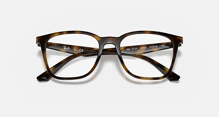 RB7177 OPTICS Polarized Eyeglasses with Havana and Clear (51-18
