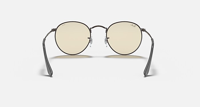 ROUND SOLID EVOLVE Sunglasses in Gunmetal and Evolve Photo Brown