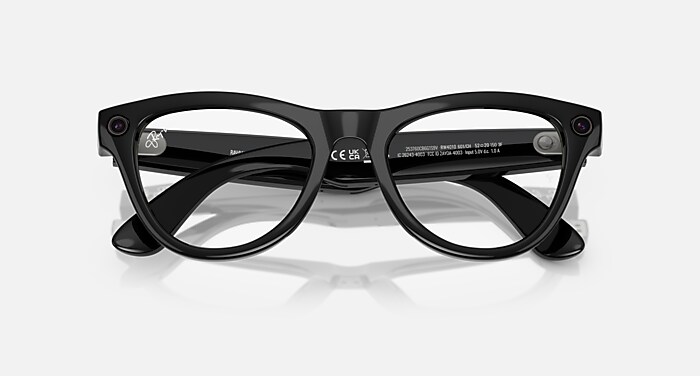 RAY-BAN META (GEN 1) SKYLER AI Glasses in Black and Clear/Amethyst