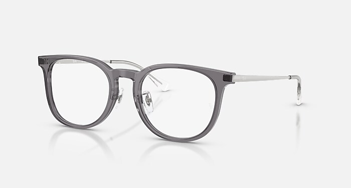 RB5375 OPTICS ポラライズド（偏光） メガネ ストライプグレー と