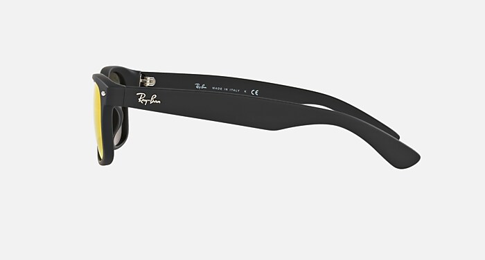 NEW WAYFARER FLASH Sunglasses in Rubber Black and Orange Flash (55