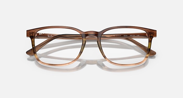 RB5418 OPTICS Eyeglasses with Striped Brown & Green and Clear (54