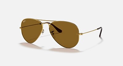 AVIATOR CLASSIC Sunglasses in Gold and Black Polarized - RB3025