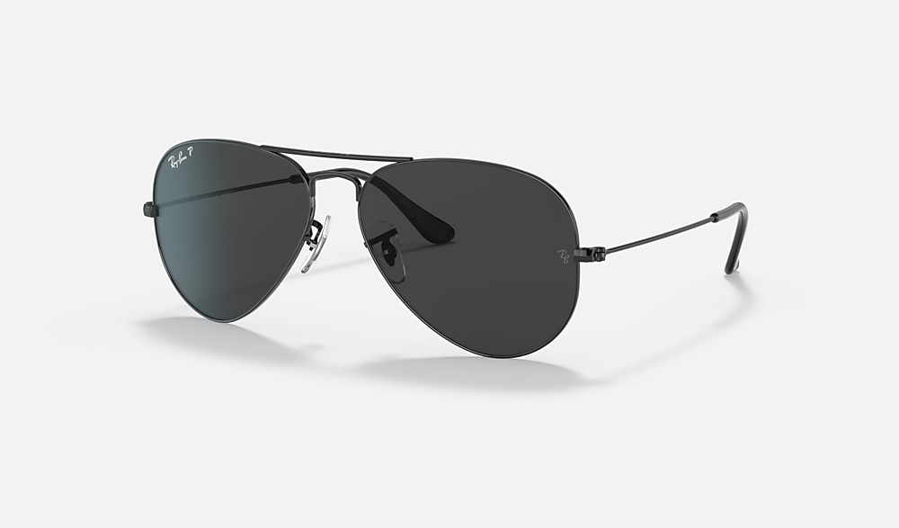 AVIATOR TOTAL BLACK ポラライズド（偏光） サングラス ブラック と