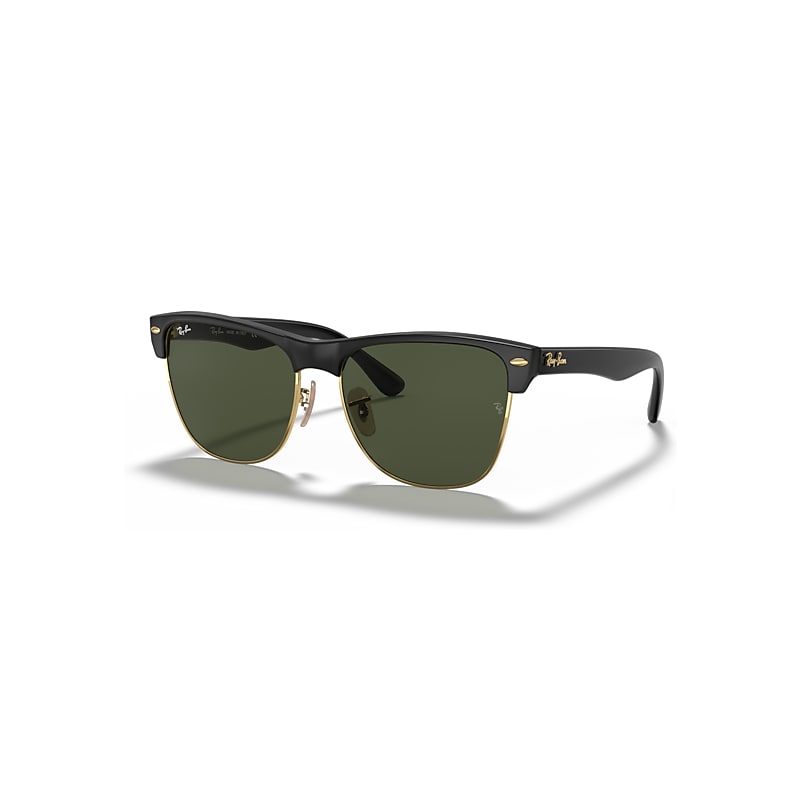 Ray-Ban Unisex Black Oval Demi Shiny Green Clubmaster Oversized 4175 Sunglasses - Image 6