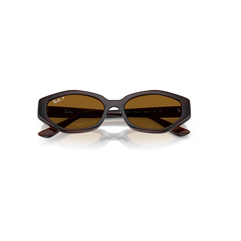 Ray-Ban RB4473D Asian Fit Polarized 714/83 Men's Sunglasses Brown Size 56